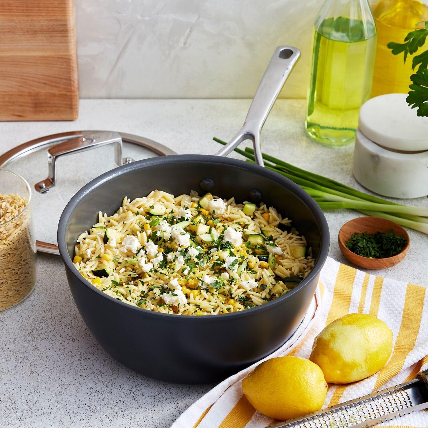imageSur La Table Classic Hard Anodized Ceramic Nonstick Saucepan AluminumAluminum