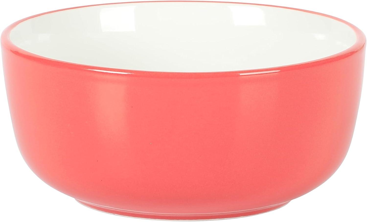imageSur La Table Kitchen Essentials 16 Piece TwoTone Porcelain Chip and Scratch Resistant Dinnerware Plates and Bowls Set GreenWhiteRedWhite