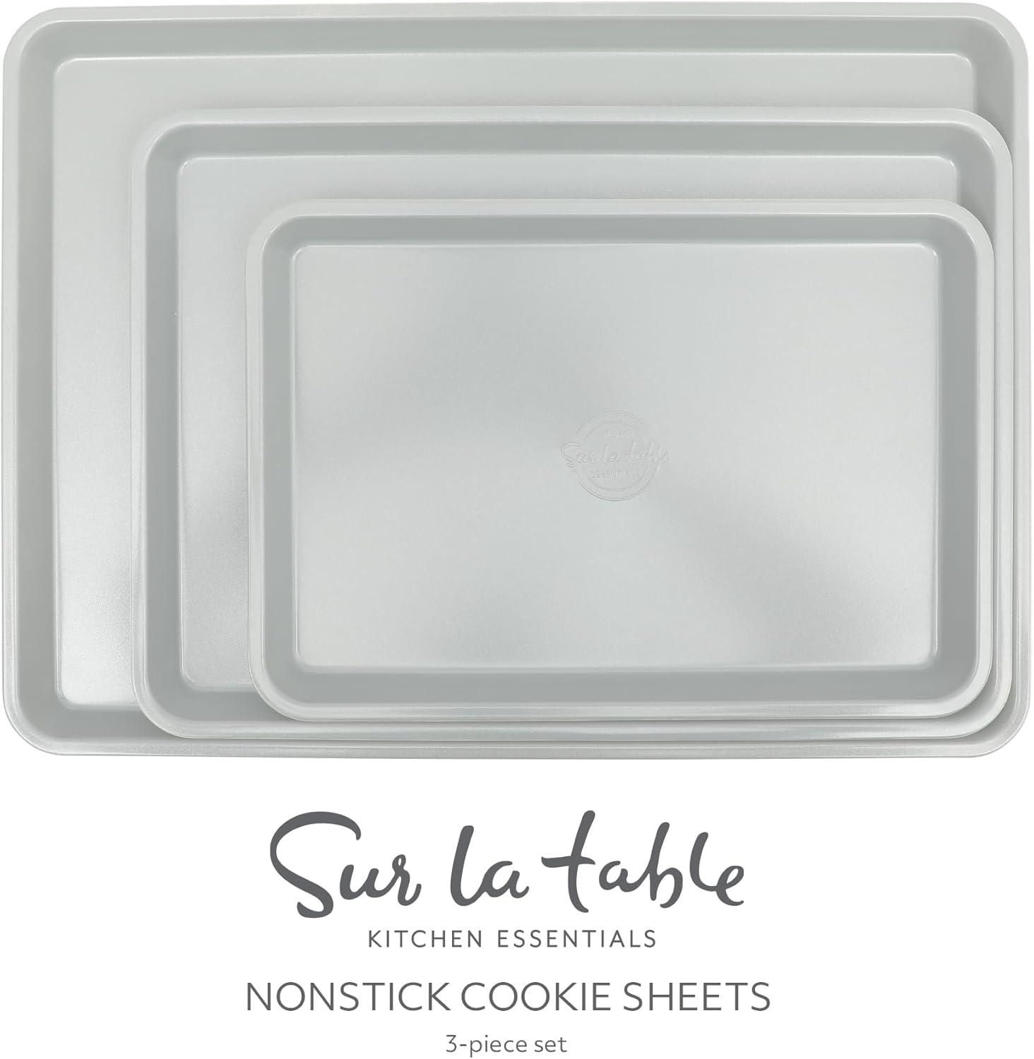 imageSur La Table Kitchen Essentials Bake Sale 15 X 10 Inch PFOA PFAS PTFE Free Nonstick CookieBaking Sheet Linen WhiteLinen White
