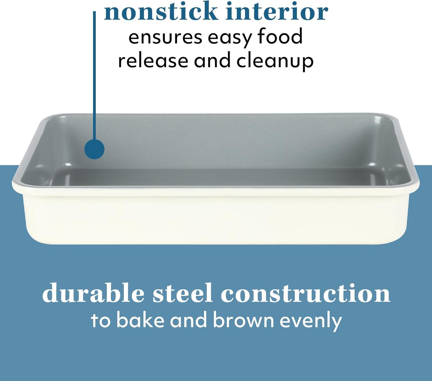 imageSur La Table Kitchen Essentials Bake Sale 15 X 10 Inch PFOA PFAS PTFE Free Nonstick CookieBaking Sheet Linen WhiteLinen White