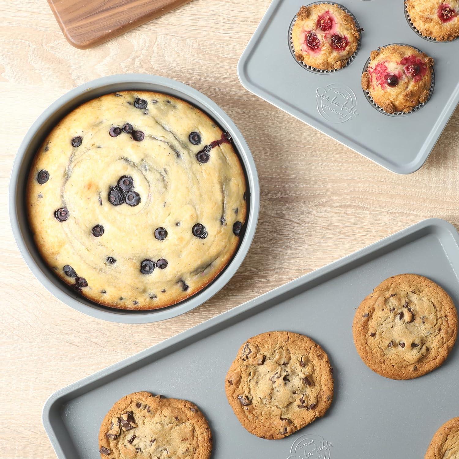 imageSur La Table Kitchen Essentials Bake Sale 15 X 10 Inch PFOA PFAS PTFE Free Nonstick CookieBaking Sheet Linen WhiteLinen White