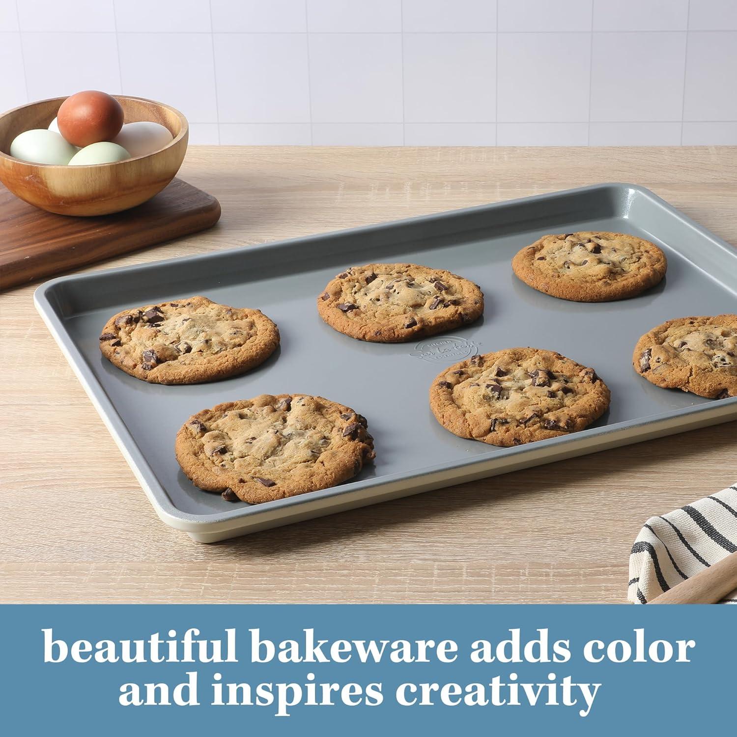 imageSur La Table Kitchen Essentials Bake Sale 15 X 10 Inch PFOA PFAS PTFE Free Nonstick CookieBaking Sheet Linen WhiteLinen White