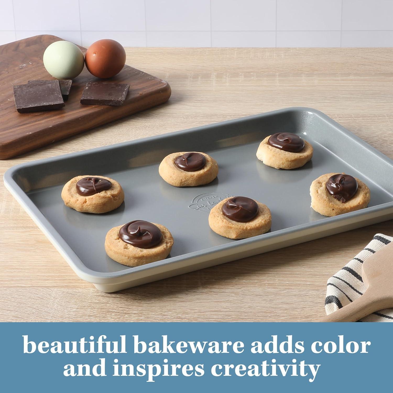 imageSur La Table Kitchen Essentials Bake Sale 15 X 10 Inch PFOA PFAS PTFE Free Nonstick CookieBaking Sheet Linen WhiteLinen White