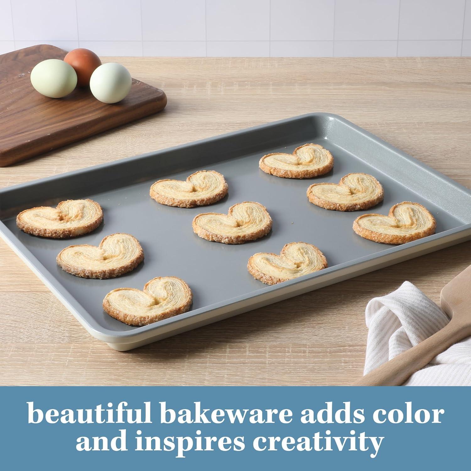 imageSur La Table Kitchen Essentials Bake Sale 15 X 10 Inch PFOA PFAS PTFE Free Nonstick CookieBaking Sheet Linen WhiteLinen White