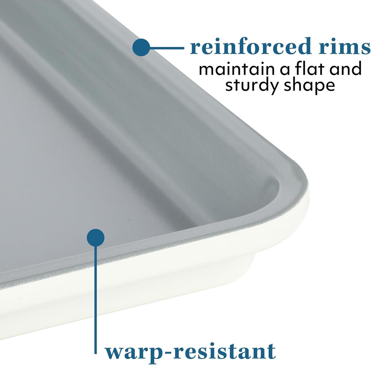 imageSur La Table Kitchen Essentials Bake Sale 15 X 10 Inch PFOA PFAS PTFE Free Nonstick CookieBaking Sheet Linen WhiteLinen White