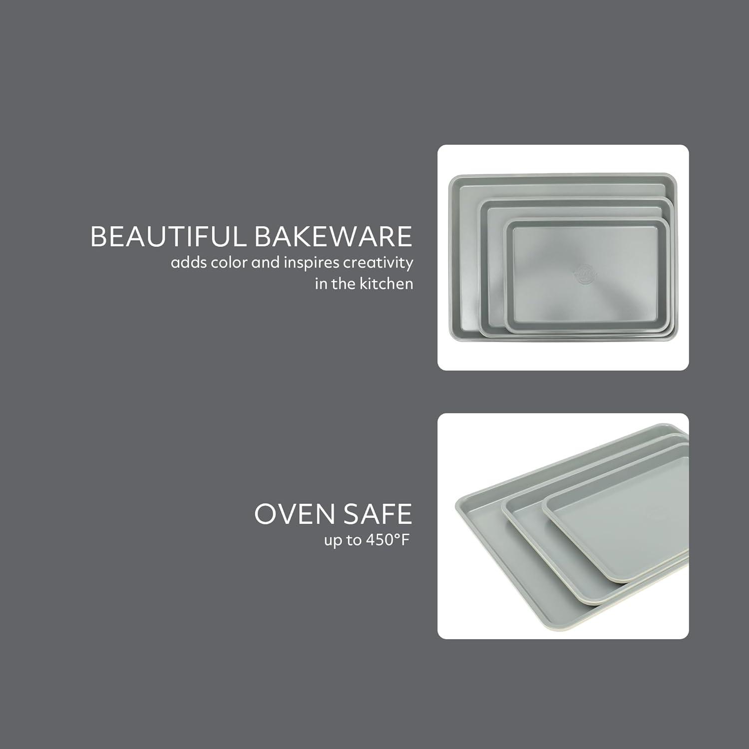 imageSur La Table Kitchen Essentials Bake Sale 15 X 10 Inch PFOA PFAS PTFE Free Nonstick CookieBaking Sheet Linen WhiteLinen White