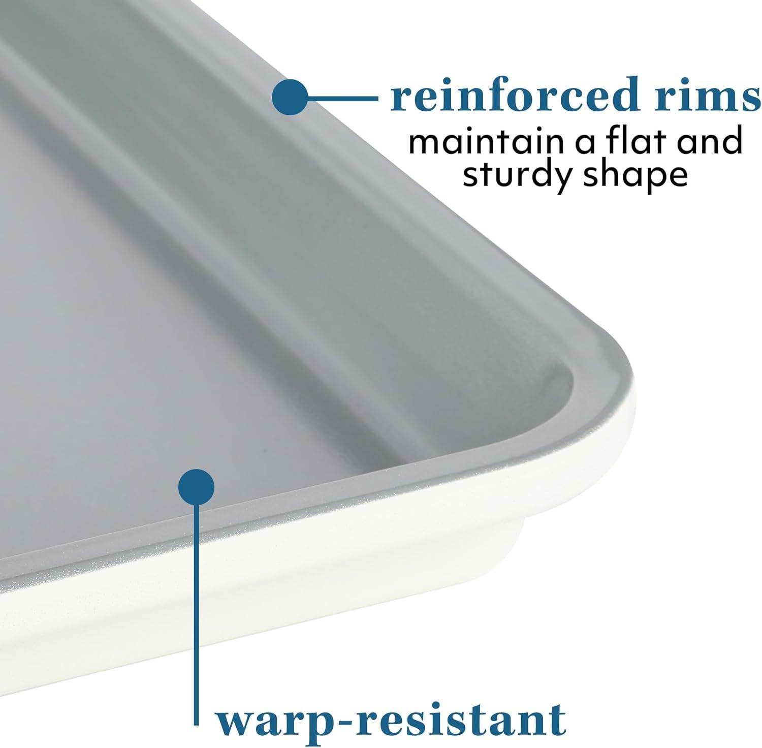 imageSur La Table Kitchen Essentials Bake Sale 15 X 10 Inch PFOA PFAS PTFE Free Nonstick CookieBaking Sheet Linen WhiteLinen White