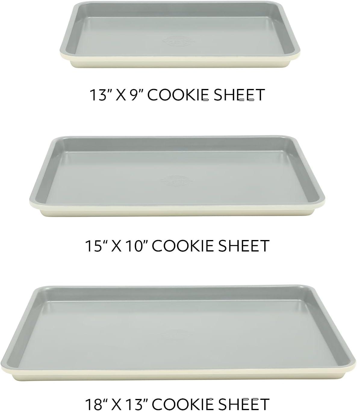 imageSur La Table Kitchen Essentials Bake Sale 15 X 10 Inch PFOA PFAS PTFE Free Nonstick CookieBaking Sheet Linen WhiteLinen White