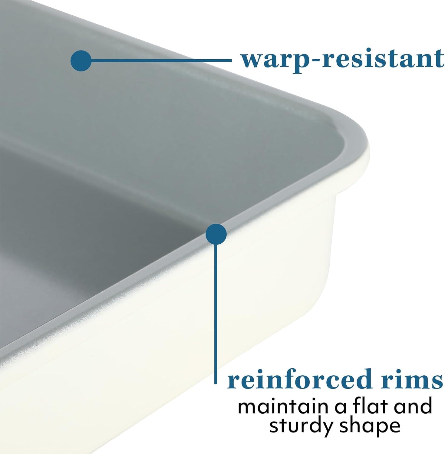 imageSur La Table Kitchen Essentials Bake Sale 15 X 10 Inch PFOA PFAS PTFE Free Nonstick CookieBaking Sheet Linen WhiteLinen White