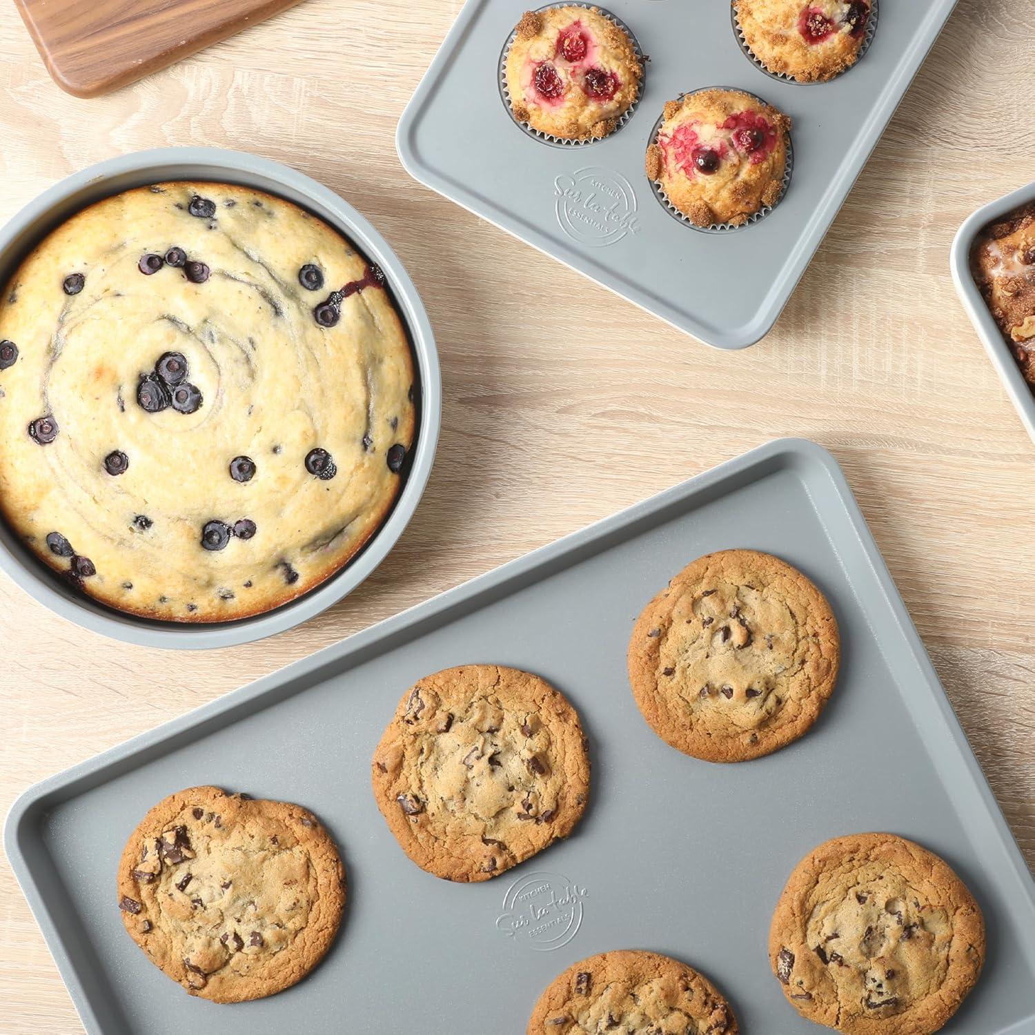 imageSur La Table Kitchen Essentials Bake Sale 15 X 10 Inch PFOA PFAS PTFE Free Nonstick CookieBaking Sheet Linen WhiteLinen White