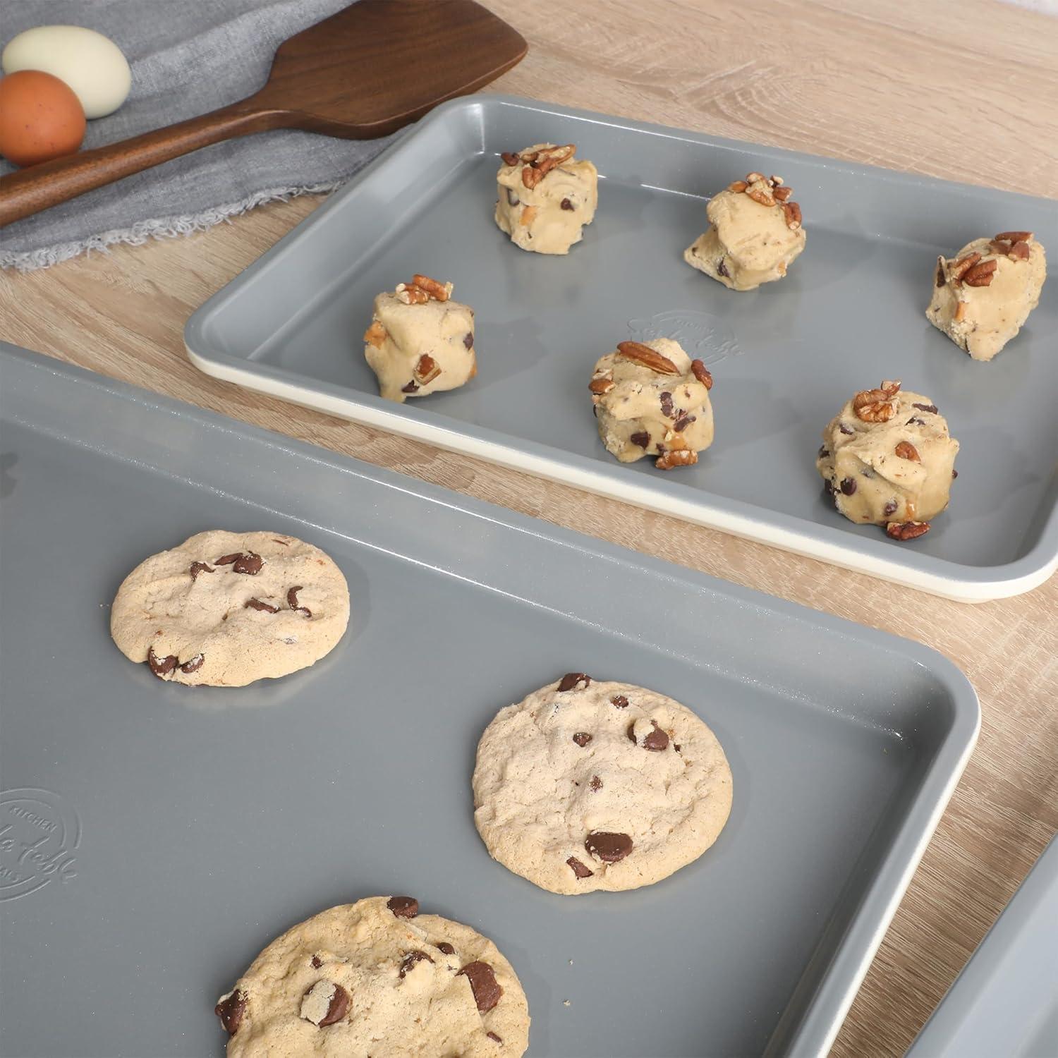 imageSur La Table Kitchen Essentials Bake Sale 15 X 10 Inch PFOA PFAS PTFE Free Nonstick CookieBaking Sheet Linen WhiteLinen White