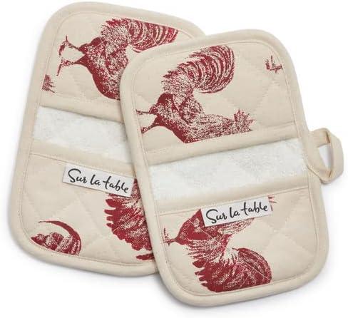 imageSur La Table Rooster Mini Mitts Set of 2 Red
