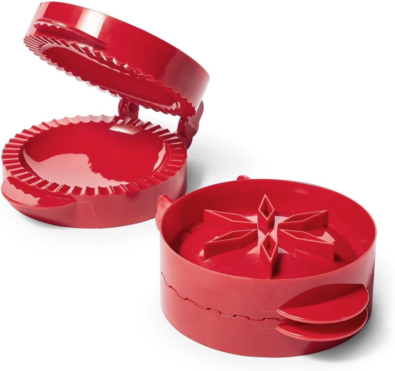 imageSur La Table Round Hand Pie Molds Set of 2 5 Diameter Mini Pie Press with Hinged SelfCrimping Design amp Decorative Top Patterns Plastic for Sweet amp Savory Pastries