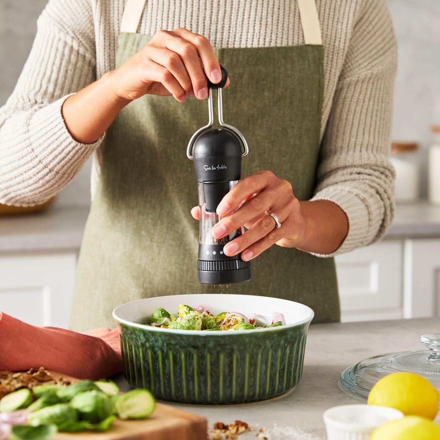 imageSur La Table Spice Ratchet Mill Grinder with 5 Adjustable Coarse settings RedBlack