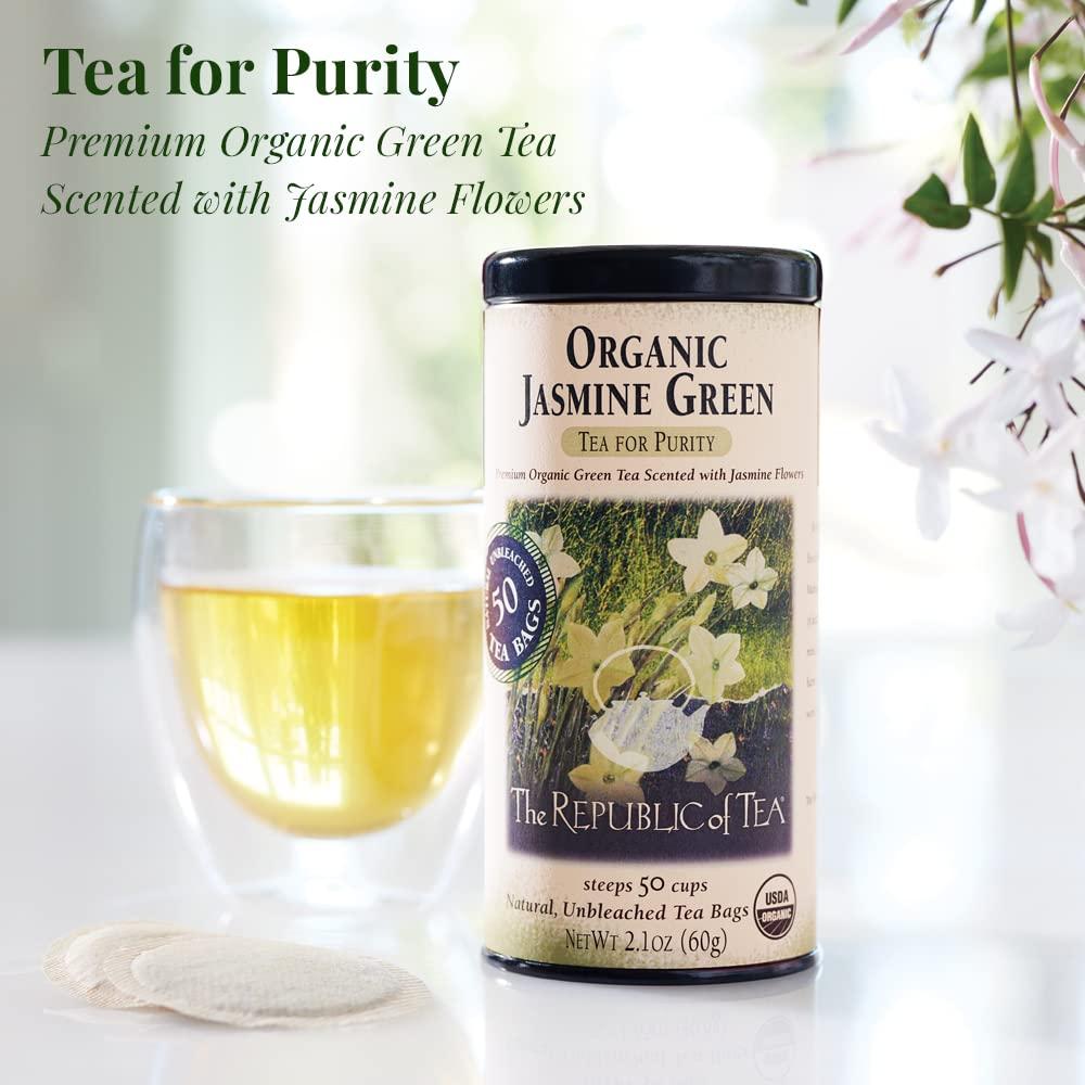 imageThe Republic of Tea Organic Jasmine Green Tea 50 Tea Bags21 Ounce Pack of 1