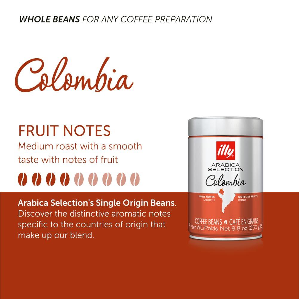 imageilly Whole Bean Coffee Perfectly Roasted Colombia Medium Roast Smooth Taste Notes of Fruit Fruit Notes 100 Arabica Beans No Preservatives 88 OunceColombia Single Origin Medium Roast