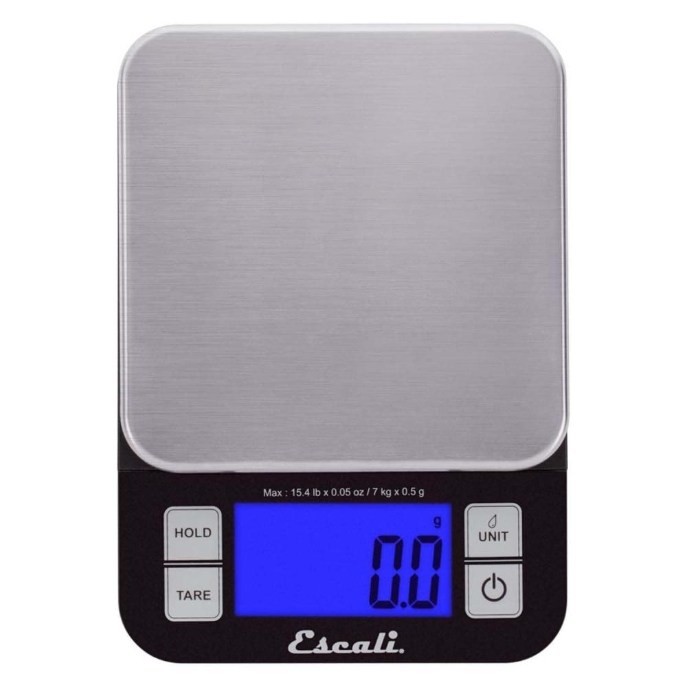 imageEscali Nutro Digital Food Scale MultiFunctional Kitchen Appliance Precise Weight Measuring and Portion Control Baking and Cooking Made Simple Stainless Steel Platform Black 1 UnitBlack