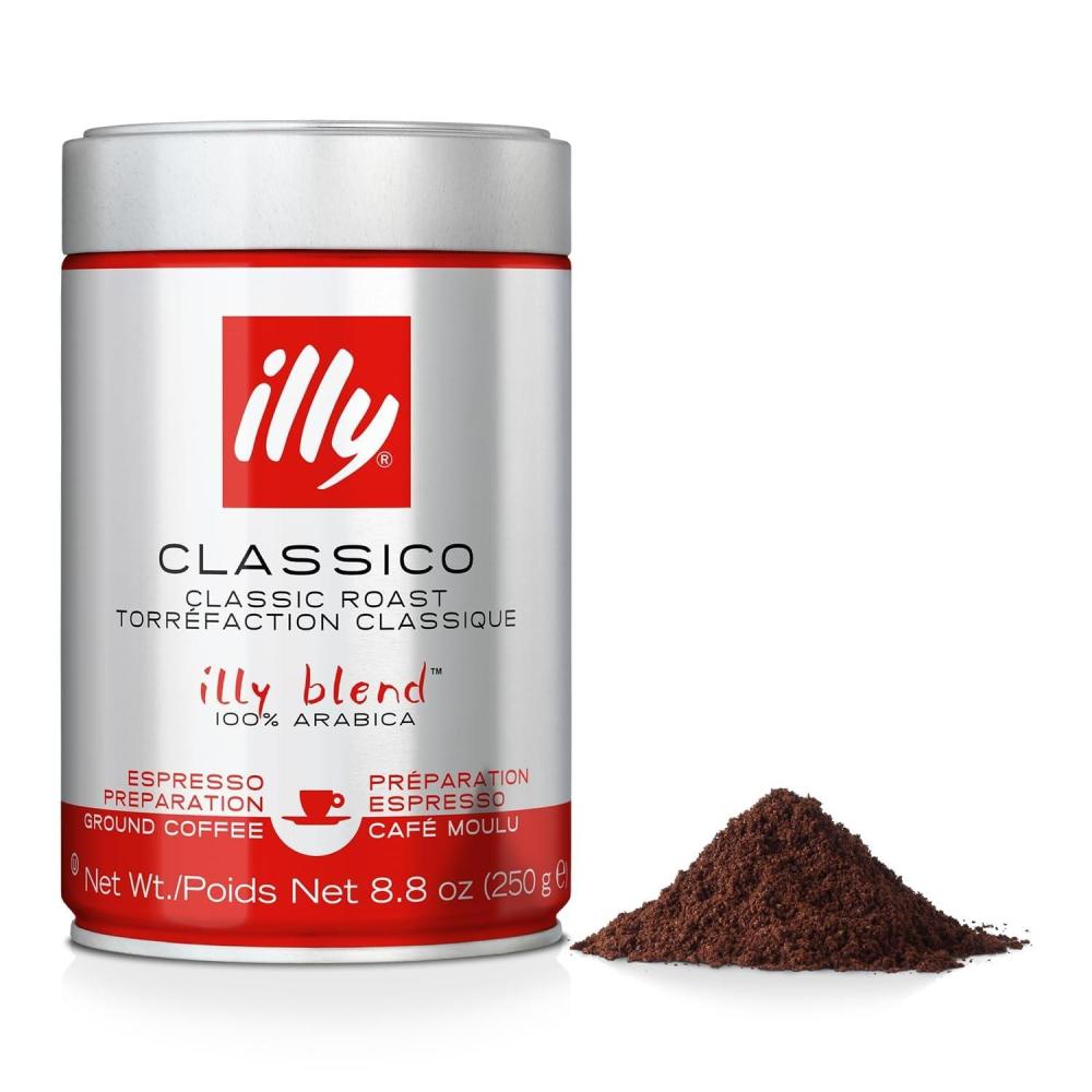 imageIlly Classico Ground Espresso Coffee Medium Roast Roast With Notes Of Chocolate amp Caramel 100 Arabica 88 Ounce Pack Of 1Classico Medium Roast Ground Espresso