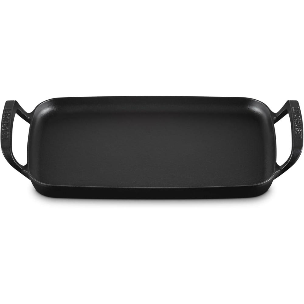 imageLe Creuset Alpine Outdoor Collection Enameled Cast Iron Square Grill Basket 12Rectangular Griddle