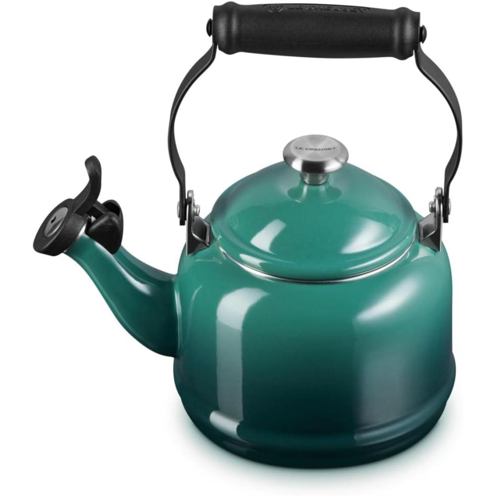 imageLe Creuset Enamel On Steel Demi Tea Kettle with Metal Finishes 125 qt FlameArtichaut