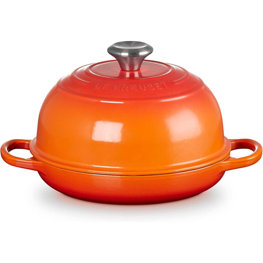 imageLe Creuset Enameled Cast Iron Bread Oven WhiteFlame