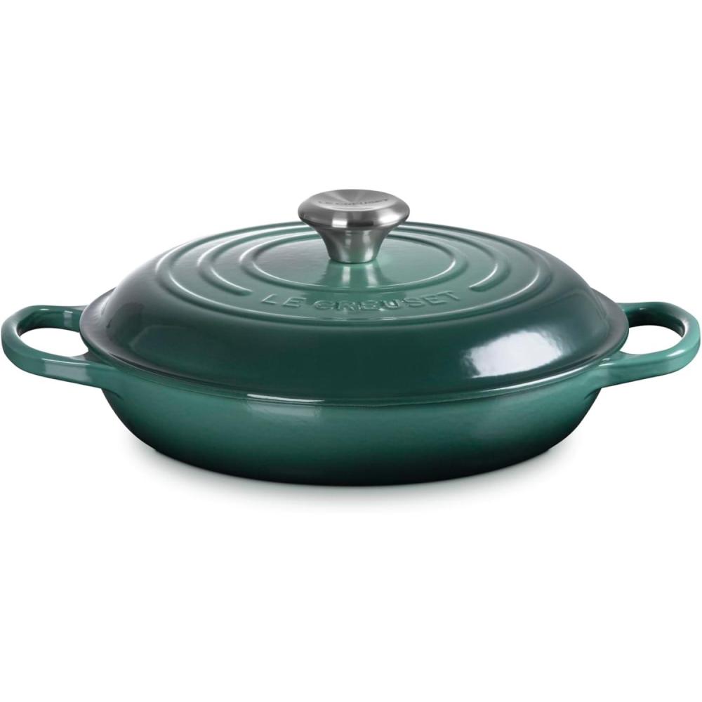 imageLe Creuset Enameled Cast Iron Signature Braiser 35 qt CeriseArtichaut