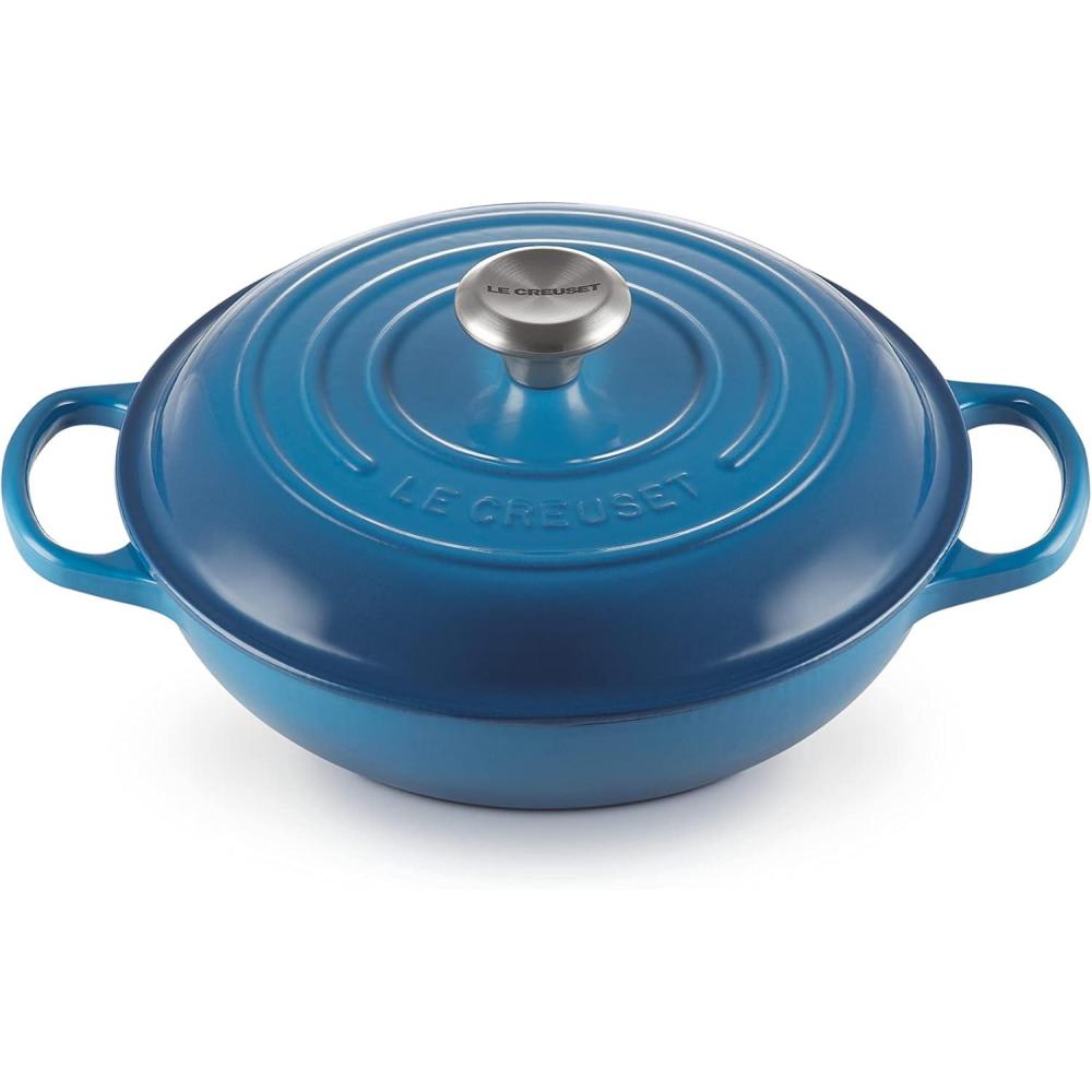 imageLe Creuset Enameled Cast Iron Signature Braiser 35 qt CeriseMarseille