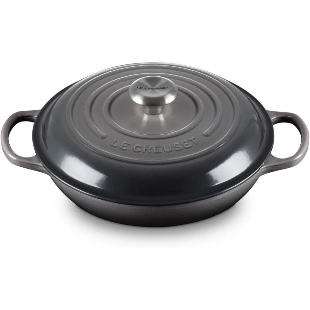 imageLe Creuset Enameled Cast Iron Signature Braiser 35 qt CeriseOyster