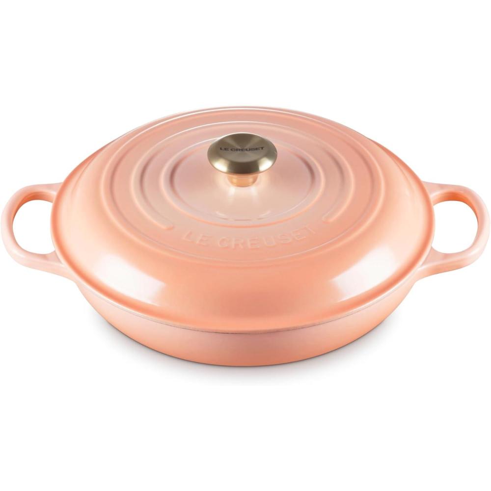 imageLe Creuset Enameled Cast Iron Signature Braiser 35 qt CerisePeche