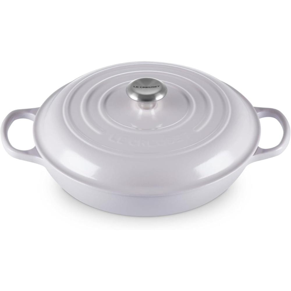 imageLe Creuset Enameled Cast Iron Signature Braiser 35 qt CeriseShallot