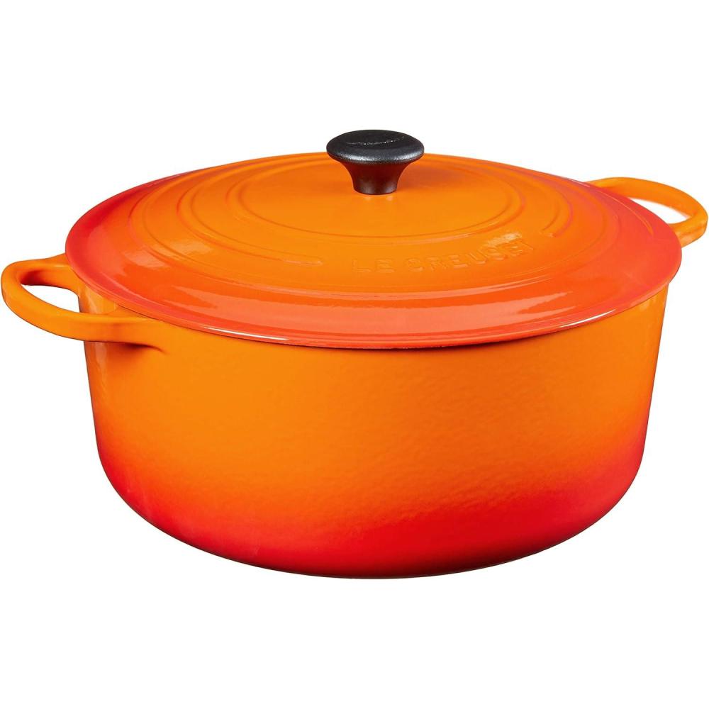 imageLe Creuset Enameled Cast Iron Signature Round Dutch Oven 1325 qt CeriseFlame