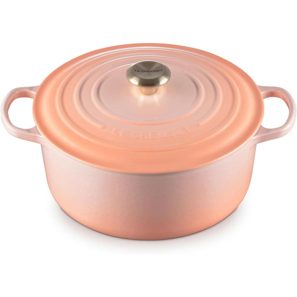 imageLe Creuset Enameled Cast Iron Signature Round Dutch Oven 725 qt Sea SaltPeche