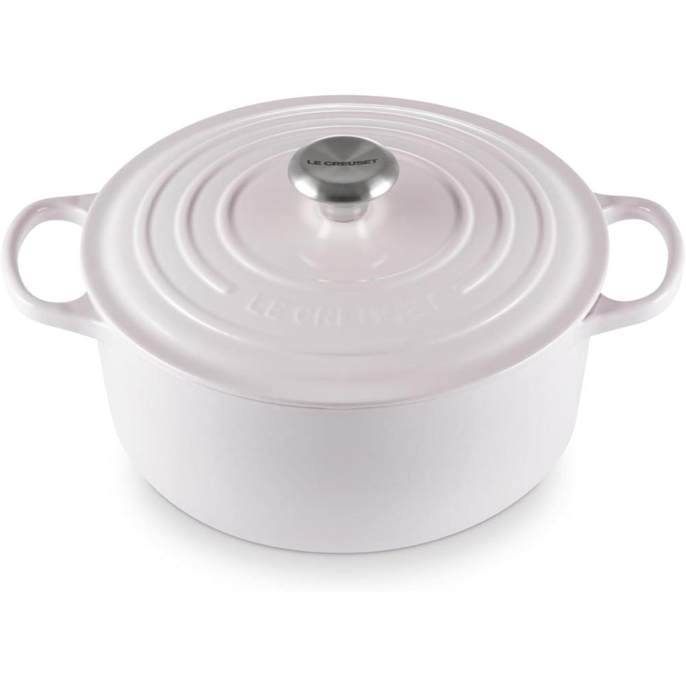 imageLe Creuset Enameled Cast Iron Signature Round Dutch Oven 725 qt Sea SaltShallot