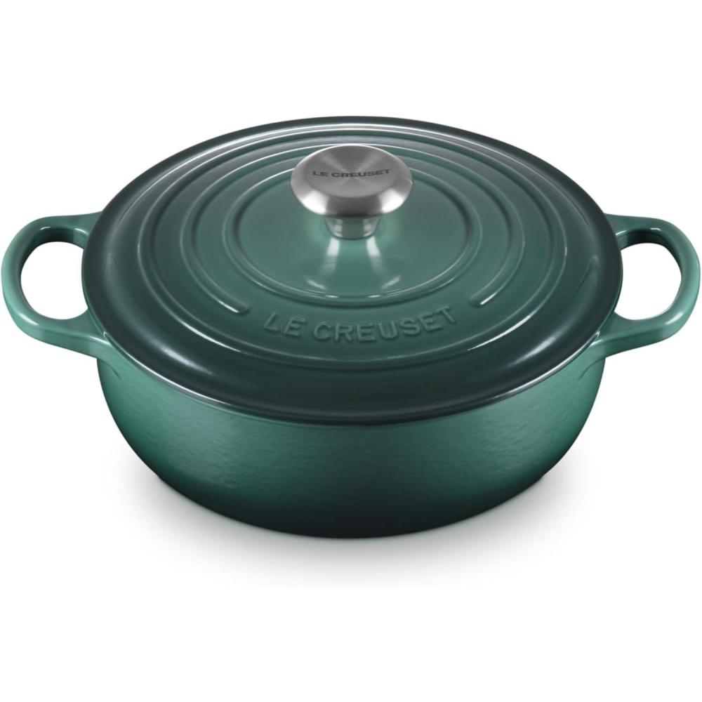 imageLe Creuset Enameled Cast Iron Signature Sauteuse Oven 35 qt OysterArtichaut