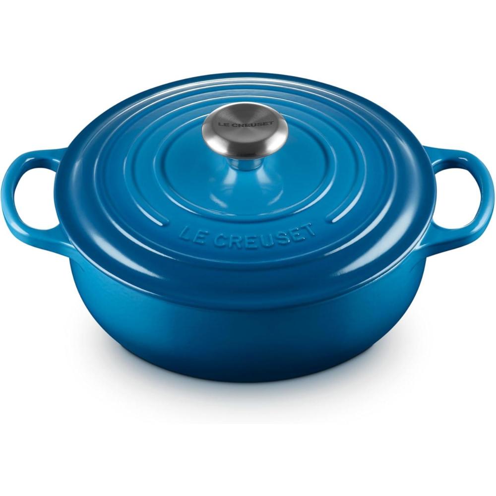 imageLe Creuset Enameled Cast Iron Signature Sauteuse Oven 35 qt OysterMarseille