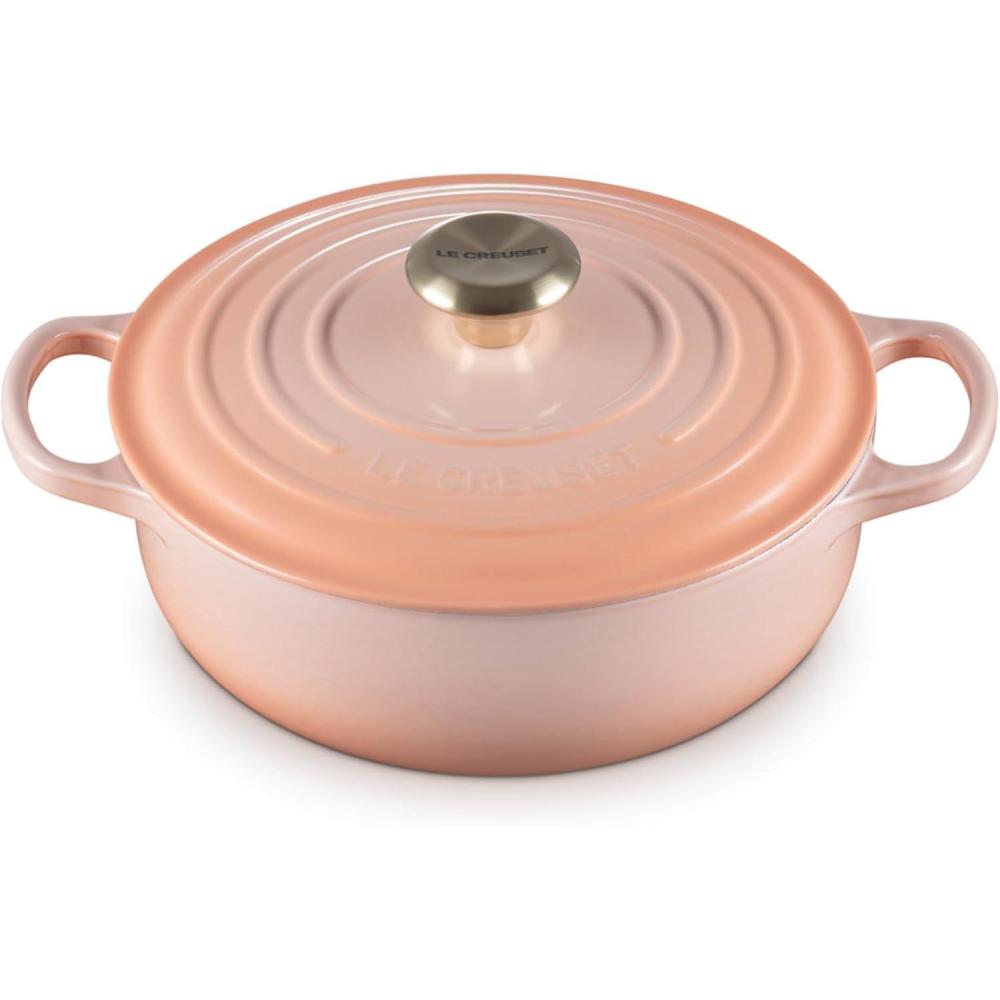 imageLe Creuset Enameled Cast Iron Signature Sauteuse Oven 35 qt OysterPeche