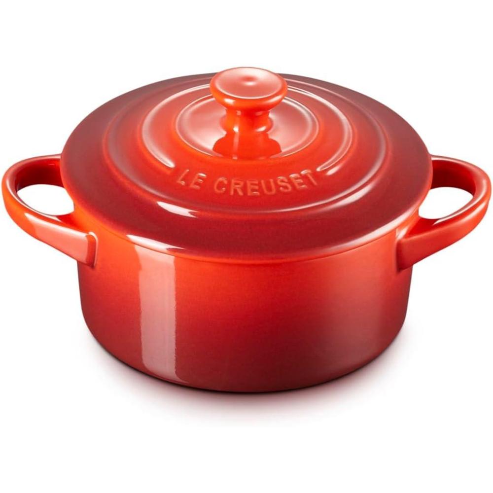 imageLe Creuset Stoneware Mini Round Cocotte 8 oz CaribbeanCerise