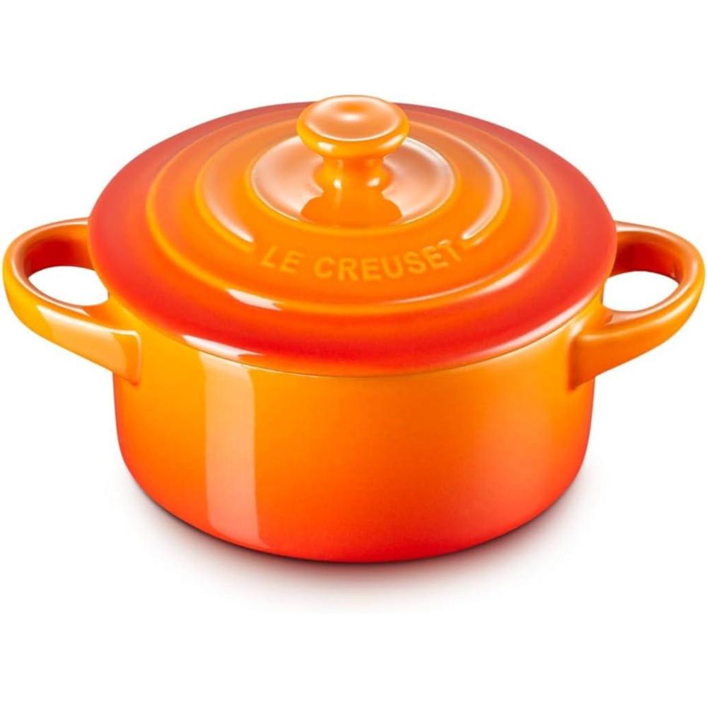 imageLe Creuset Stoneware Mini Round Cocotte 8 oz CaribbeanFlame
