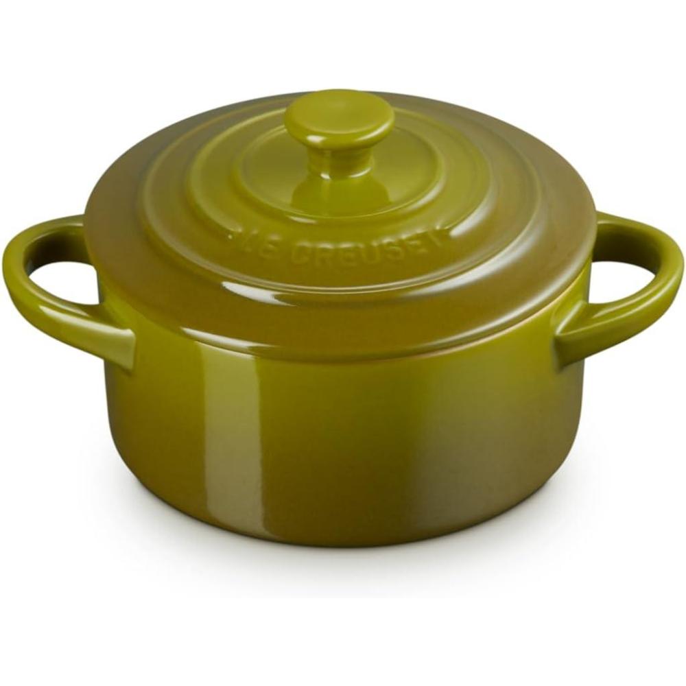 imageLe Creuset Stoneware Mini Round Cocotte 8 oz CaribbeanOlive