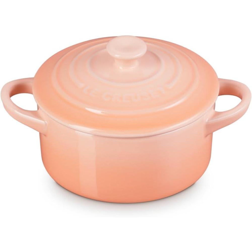 imageLe Creuset Stoneware Mini Round Cocotte 8 oz CaribbeanPeche