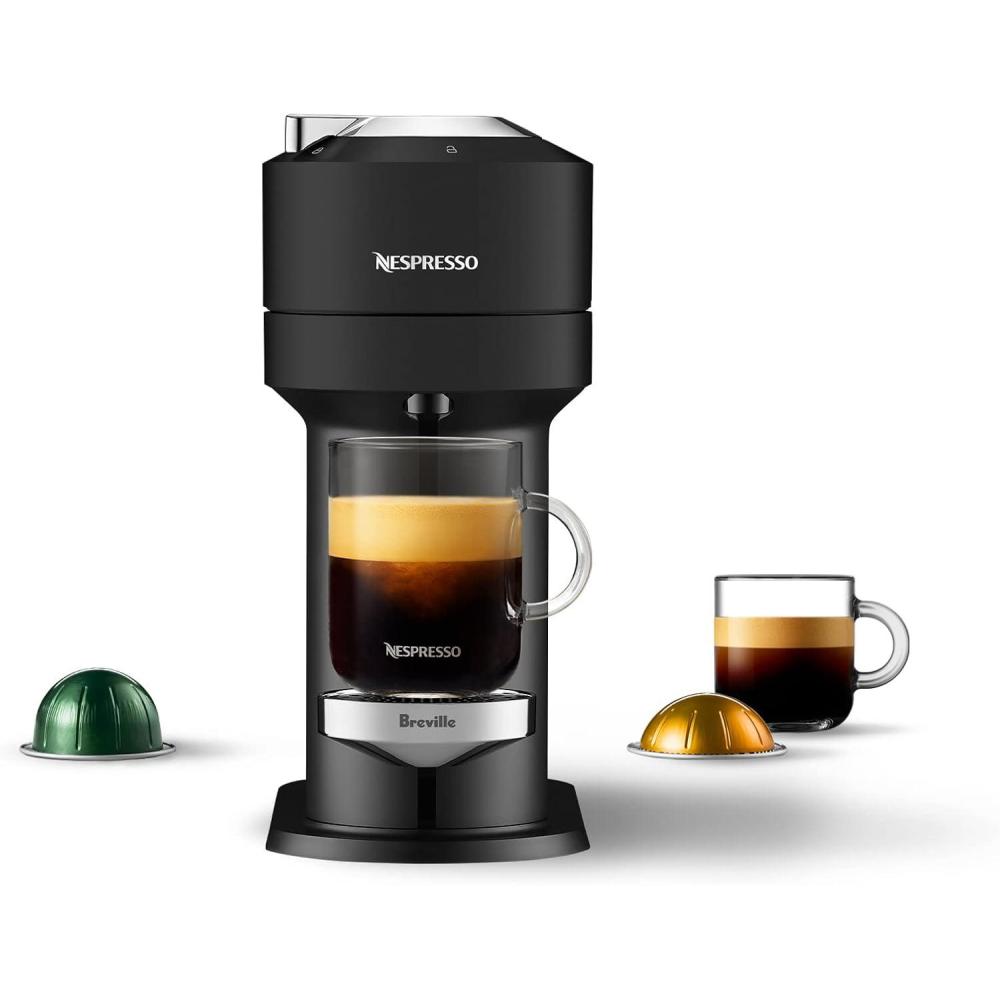 imageNespresso Vertuo Next Deluxe Coffee and Espresso Maker Pure Chrome with Aeroccino Milk Frother11 liter BlackDark ChromeBlack Matte