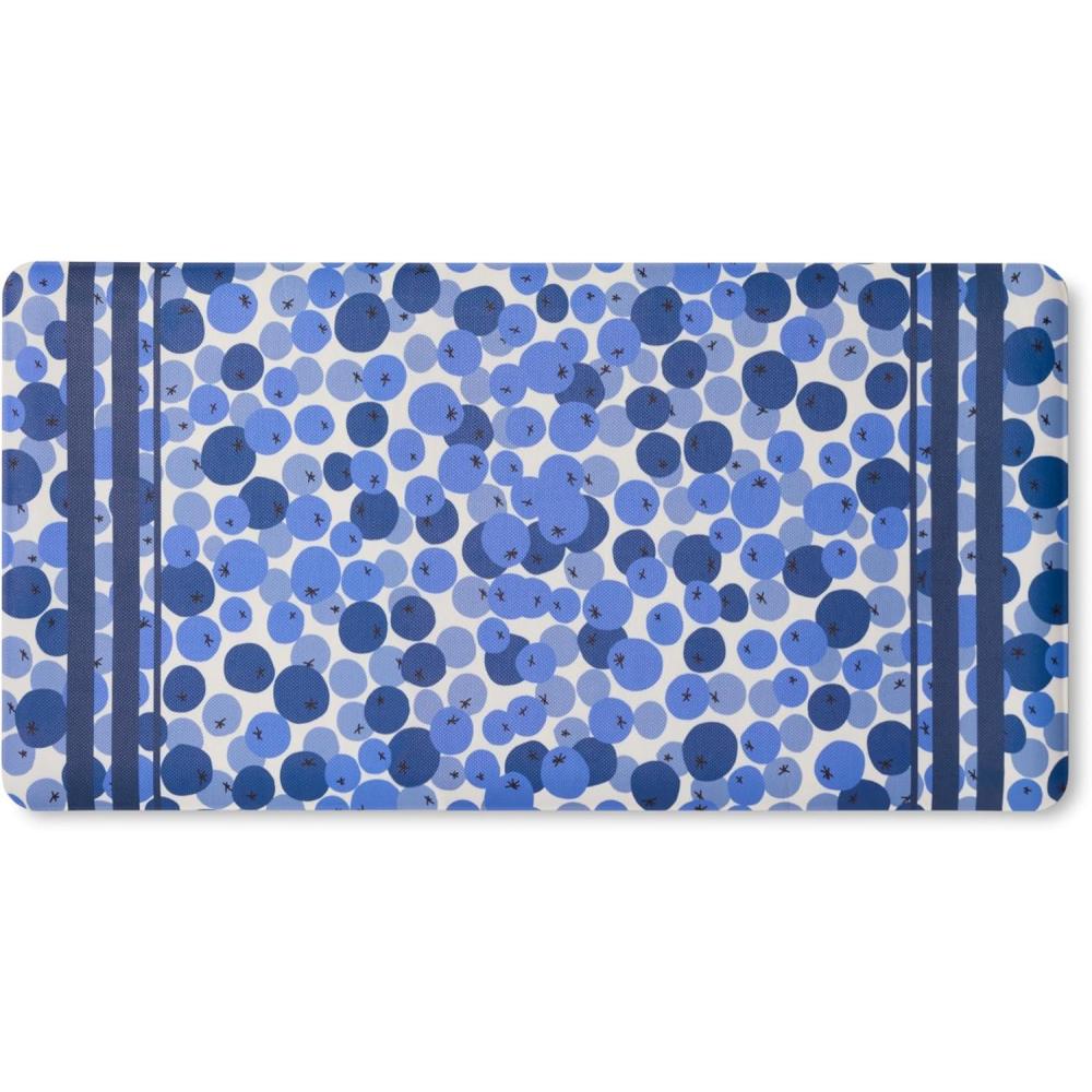 imageSUR LA TABLE KITCHEN ESSENTIALS Fresh Blueberries Fruit Anti Fatigue Comfort Mat Kitchen Mat Standing Desk Mat NonSlip Backing BlueWhite 20x3920 x 39