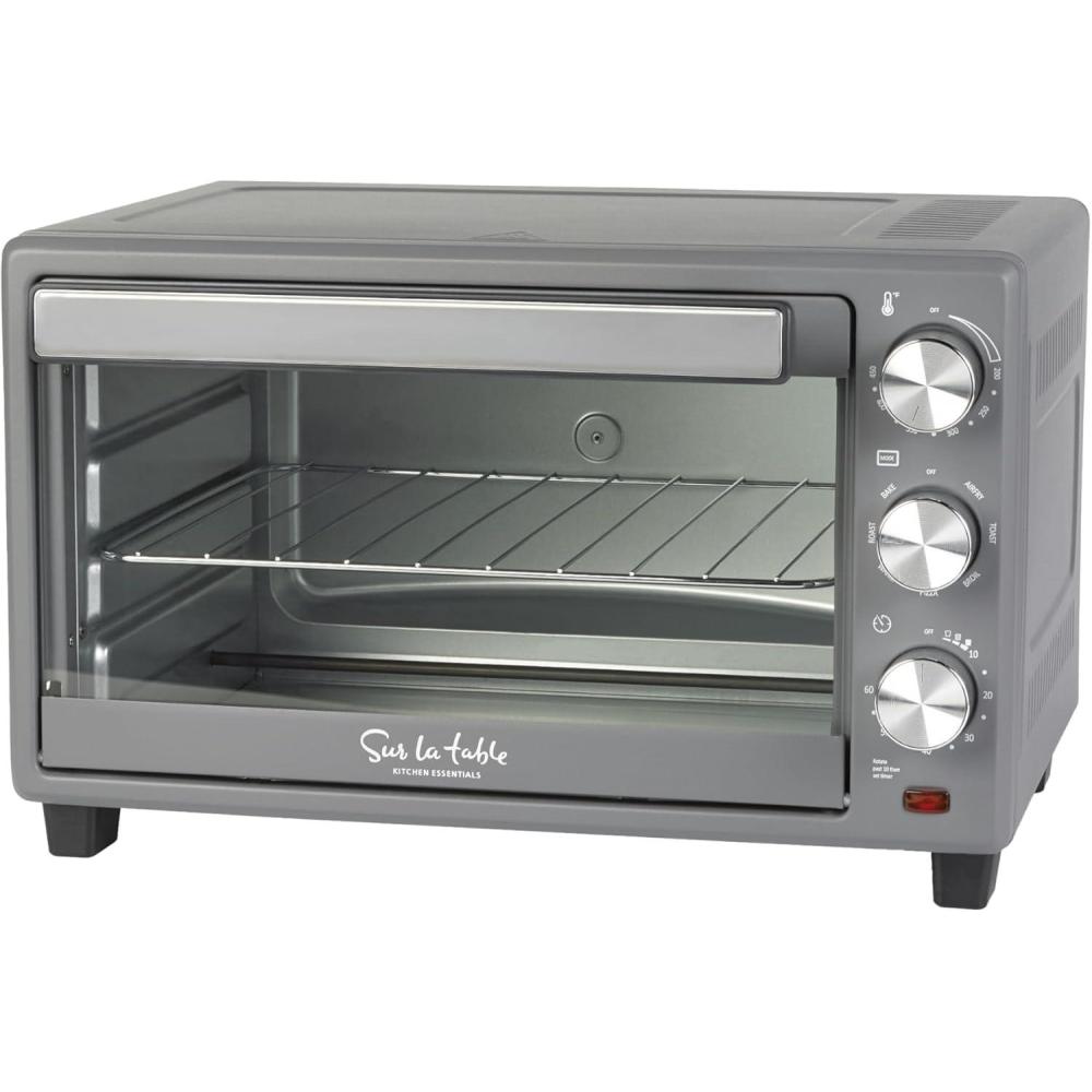 imageSUR LA TABLE KITCHEN ESSENTIALS Multifunctional Air Fryer Toaster Oven with Large Window for Easy Viewing Designed with 7Presets Air Fry Bake Roast Broil and Toast in Minutes 1500w