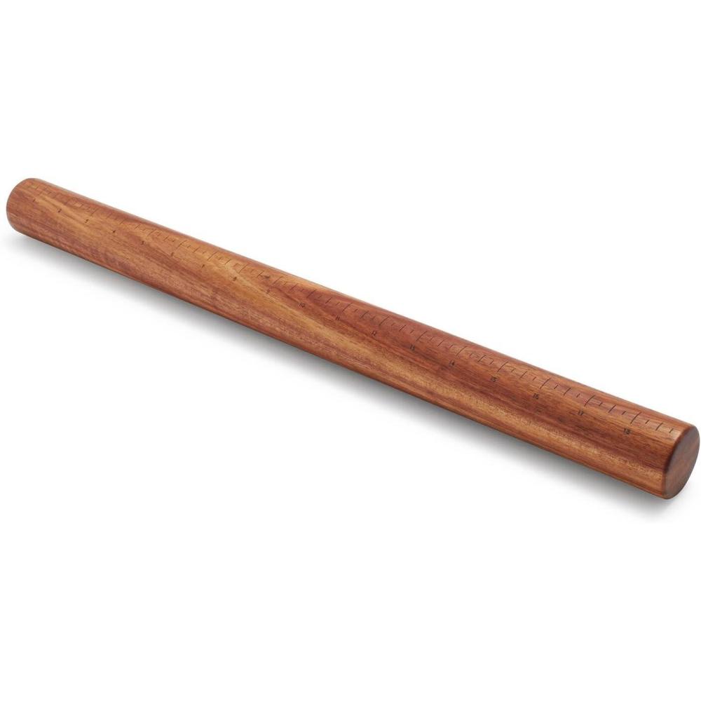 imageSur La Table Acacia Wood Rolling Pin 19 with Measurement Markings for Dough Pastry amp Candy Crushing