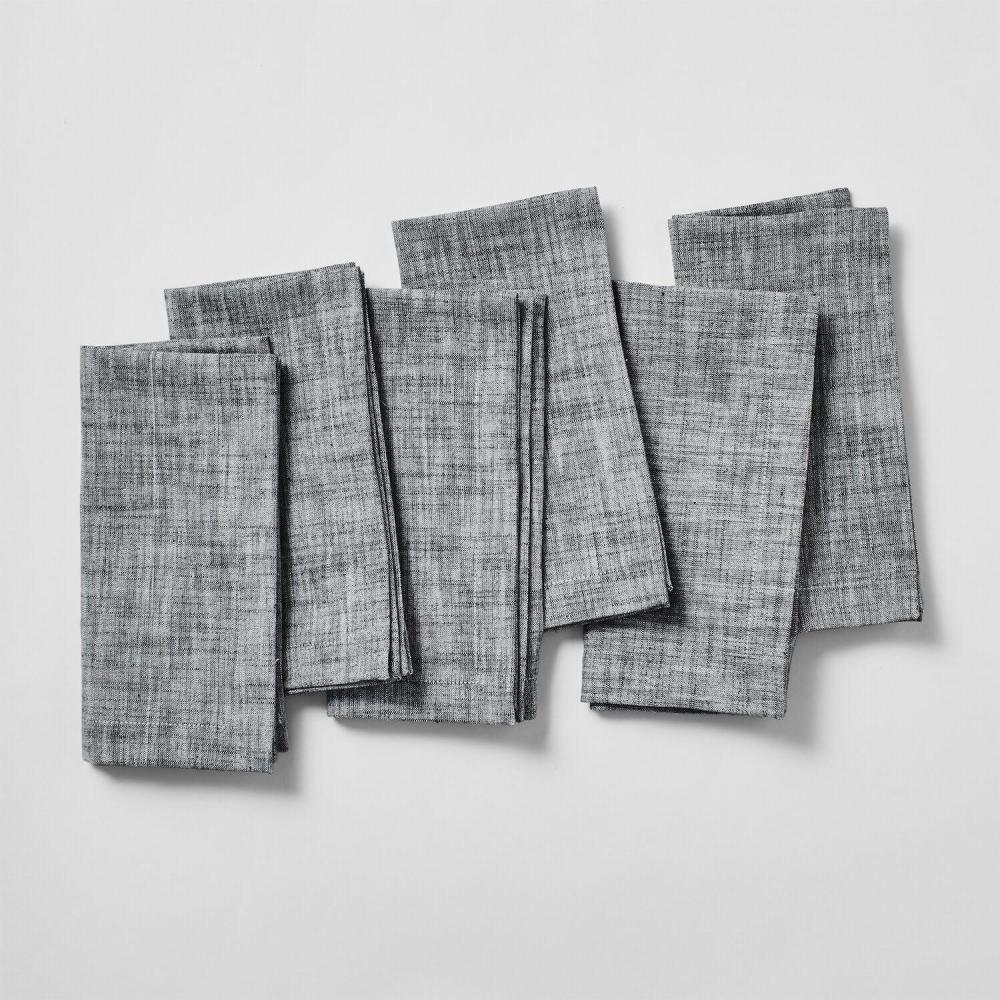 imageSur La Table Chambray Napkins Set of 6 BlackBlack