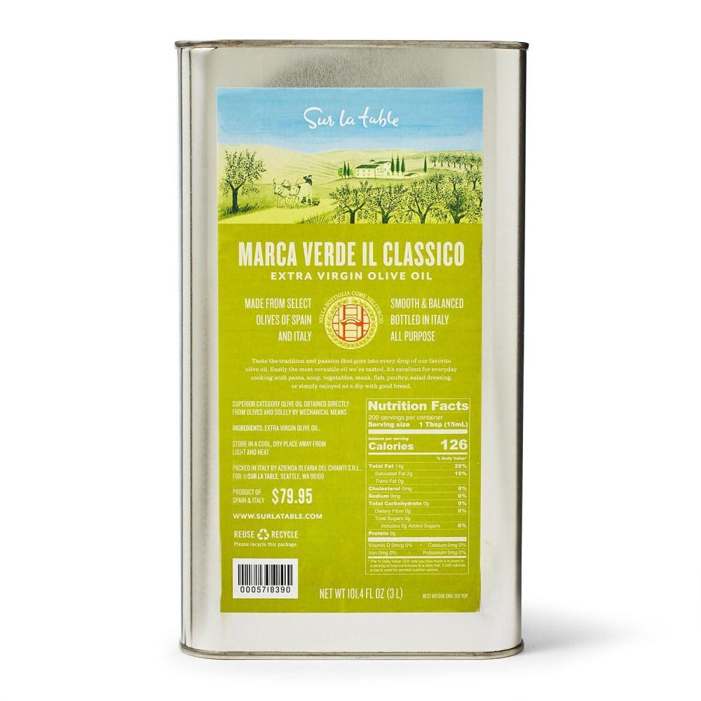 imageSur La Table Extra Virgin Olive Oil  3 L ColdPressed Blend of Italian amp Spanish Olives Fruity amp Herbaceous Flavor with Almond amp Pepper Notes Ideal for Drizzling Dipping amp Everyday Cooking3 L