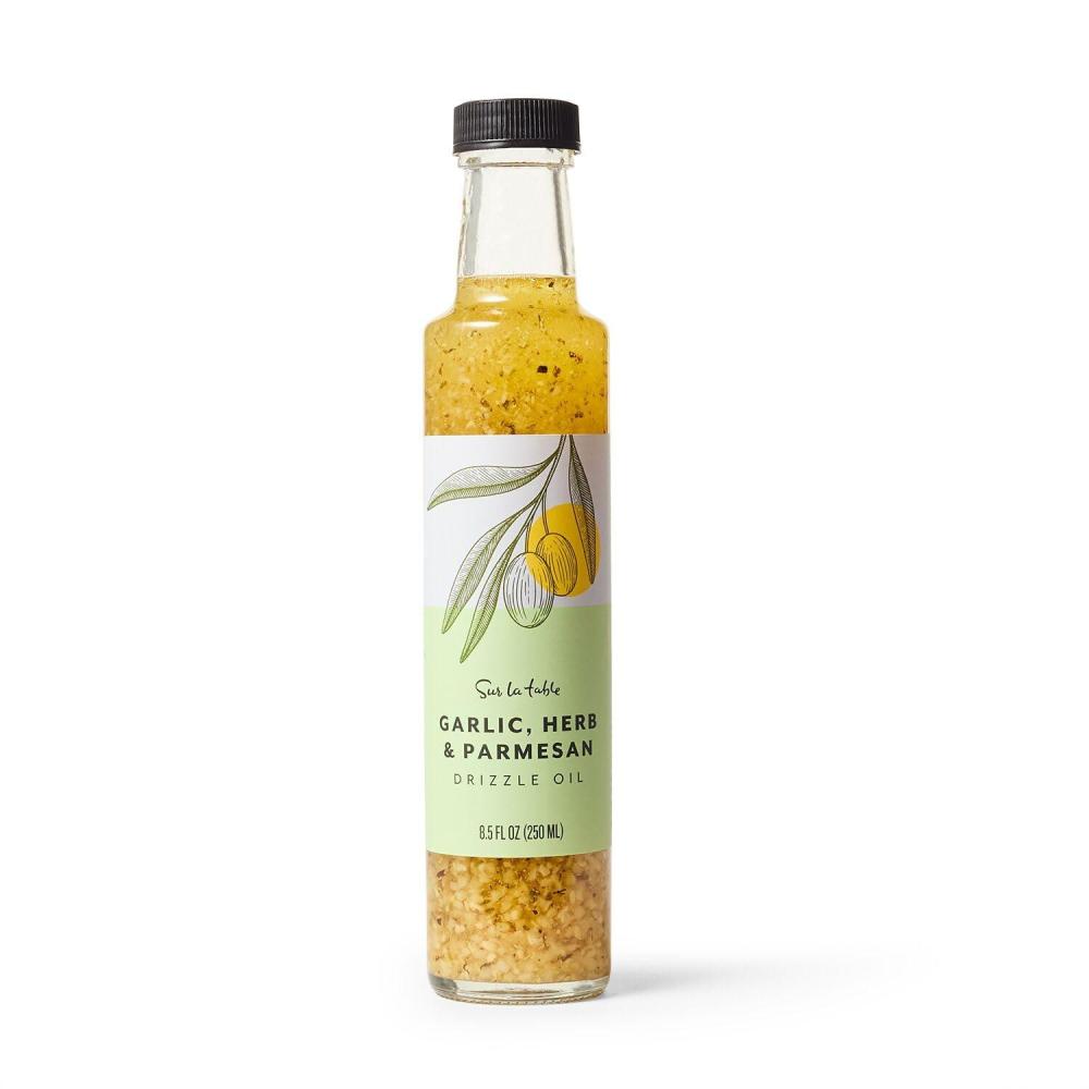 imageSur La Table Garlic Herb amp Parmesan Infused Olive Oil 85 fl oz Bottle with Zesty Garlic Bright Herbs amp Bold Cheese Flavor Perfect for Sauting Drizzling Dipping amp Vinaigrettes