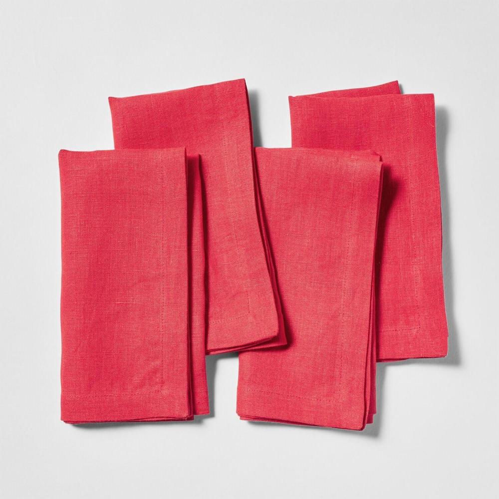 imageSur La Table Linen Napkins Set of 4 BlueRed