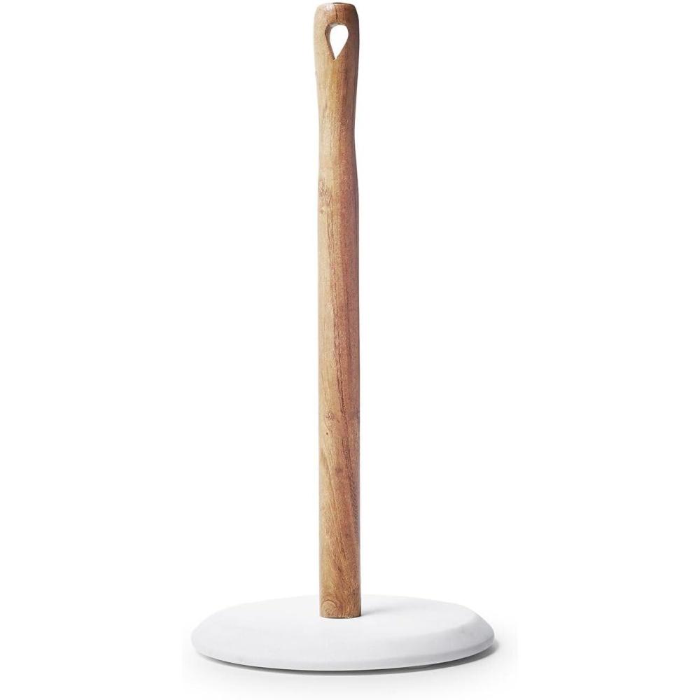 imageSur La Table Marble amp Acacia Paper Towel Holder White