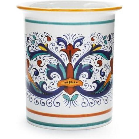 imageSur La Table Nova Deruta Utensil Holder Handcrafted Italian Ceramic Countertop Organizer RenaissanceInspired Earthenware Colorful HandPainted Kitchen Decor Made in Italy